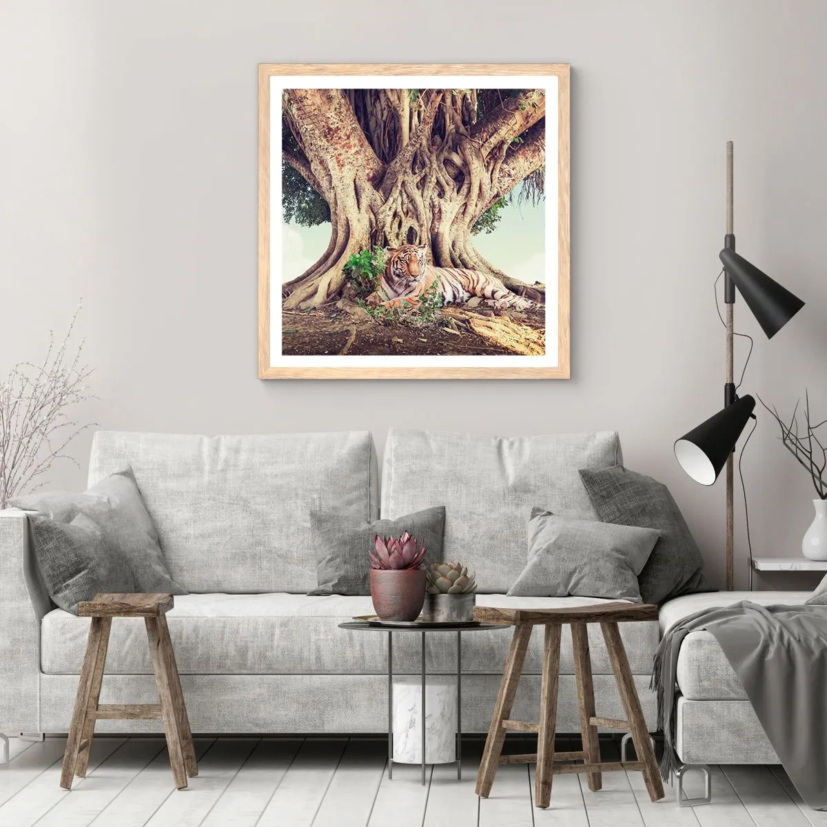 Affisch i ram av ljusek - Vi från Första Moseboken - 50x50 cm