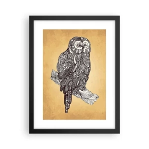 Affisch i svart ram - Invecklade ornament av visdom - 30x40 cm
