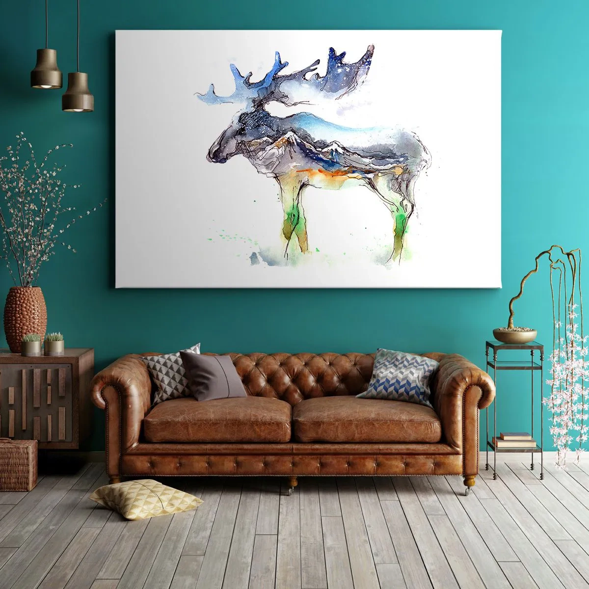 Canvastavla - Bild på duk - Vintersagans figur - 120x80 cm