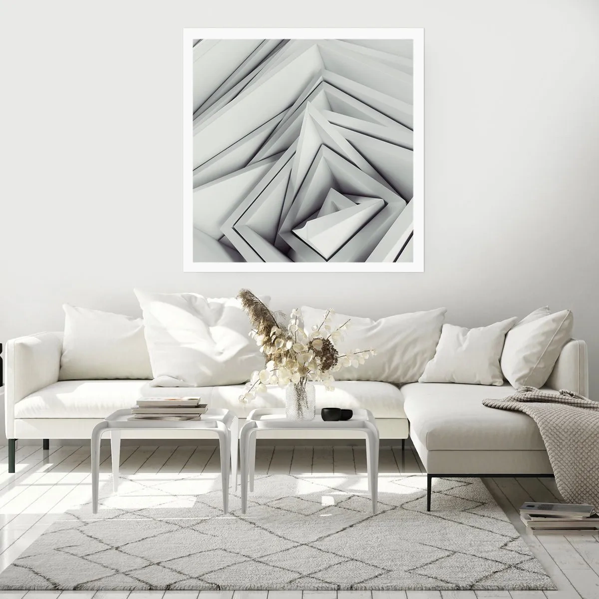 Affisch - Blommande vassa kanter - 40x40 cm