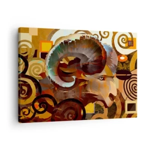 Canvastavla - Bild på duk - En symbolisk ram i en abstrakt komposition - 70x50cm - Magi - religion - ritualer - Modern väggdekoration för vardagsrum och sovrum ARTTOR