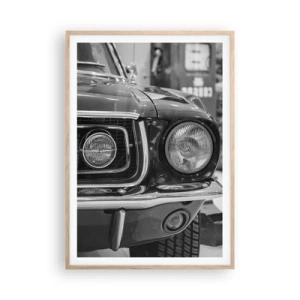 Affisch i ram av ljusek - Kör hårt - 70x100 cm