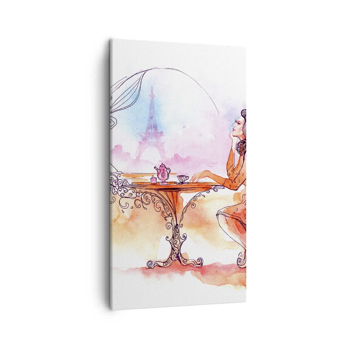 Canvastavla - Bild på duk - Paris stil - 45x80 cm