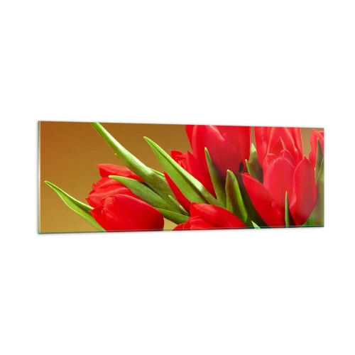Glastavla - Bild på glas - Vårglädje - 90x30 cm