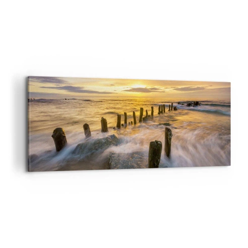 Canvastavla - Bild på duk - Östersjöns råa skönhet - 100x40 cm