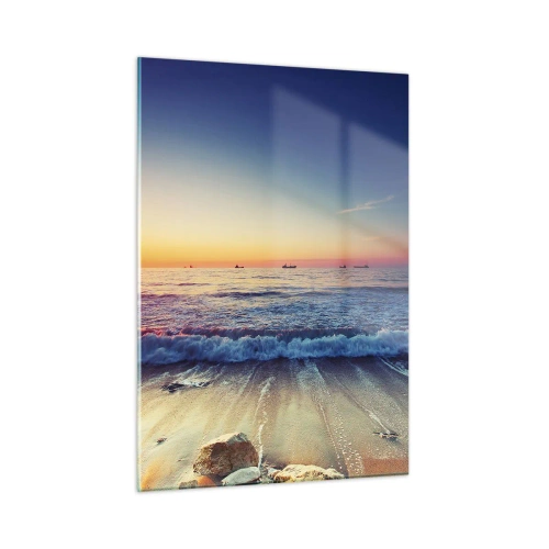 Glastavla - Bild på glas - Vad finns bortom horisonten? - 50x70 cm