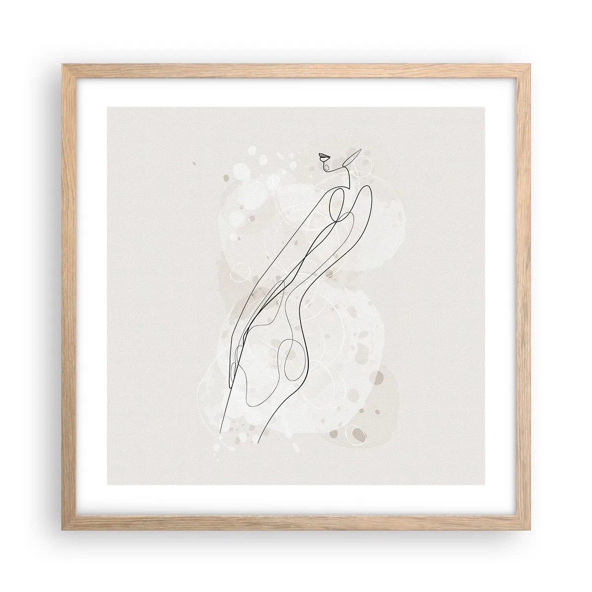 Affisch i ram av ljusek - Blicken går vilse - 50x50 cm