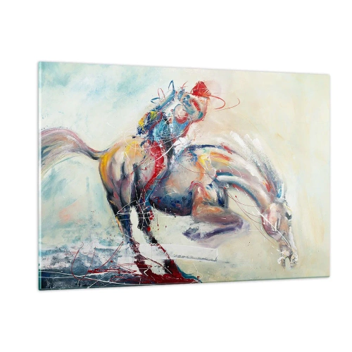 Glastavla - Bild på glas - Håll i, vi flyger - 120x80 cm