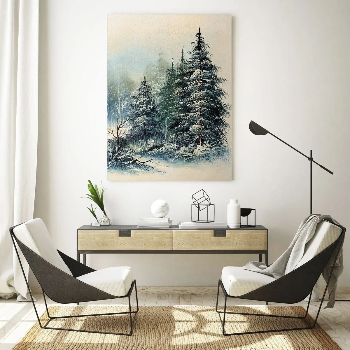 Glastavla - Bild på glas - Redo för Julen - 50x70 cm