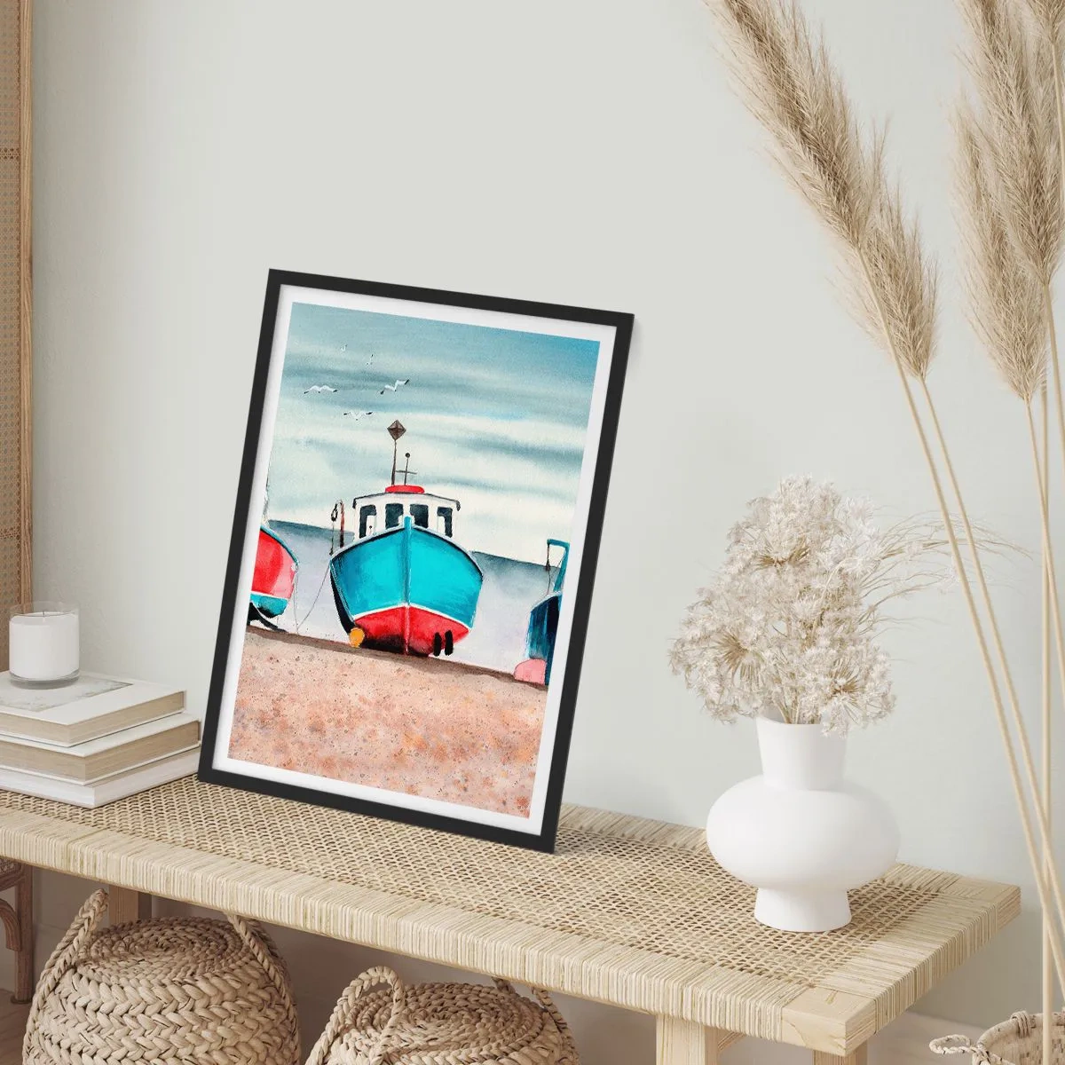 Affisch i svart ram - Redo för fångst - 61x91 cm