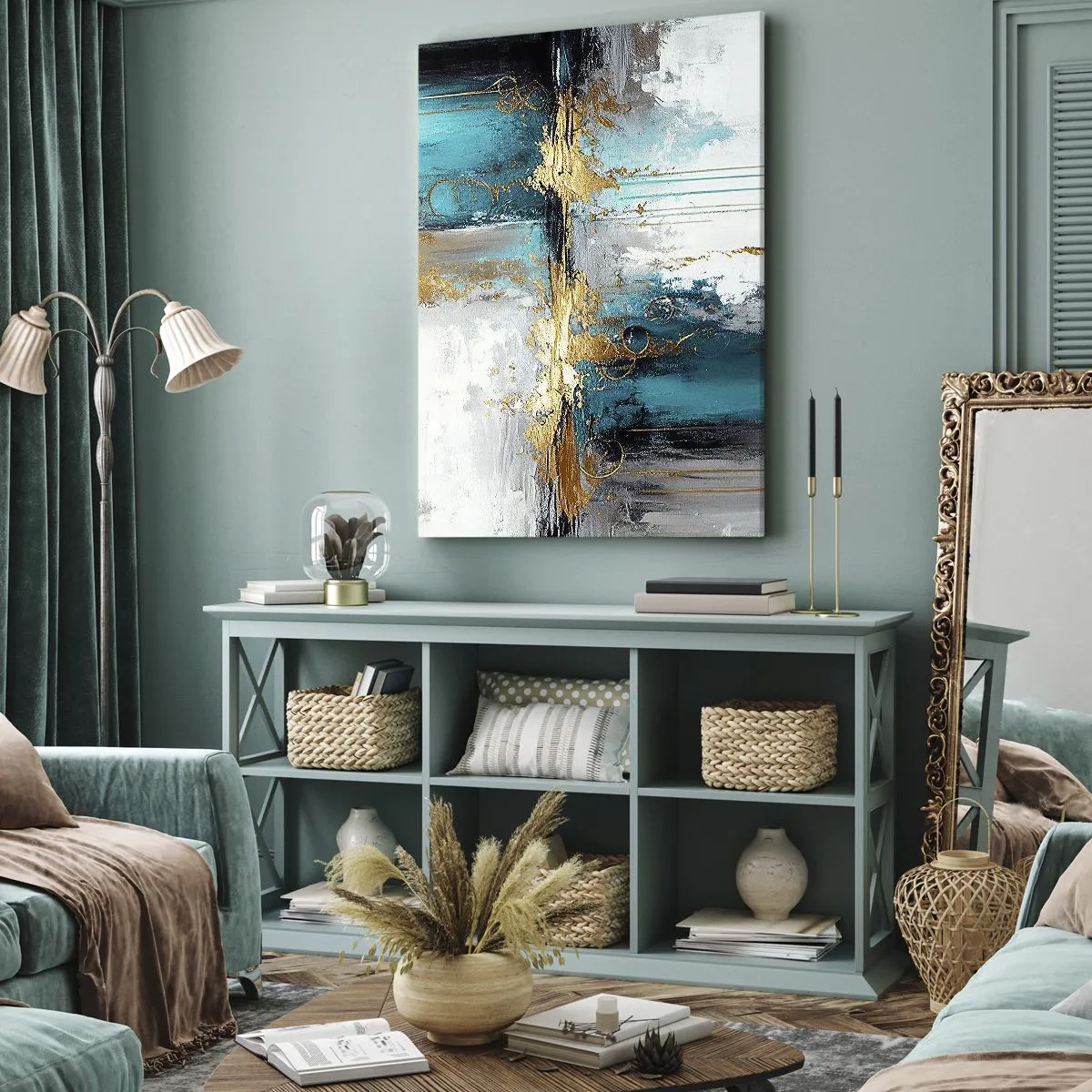 Canvastavla - Bild på duk - Allting flödar - 50x70 cm