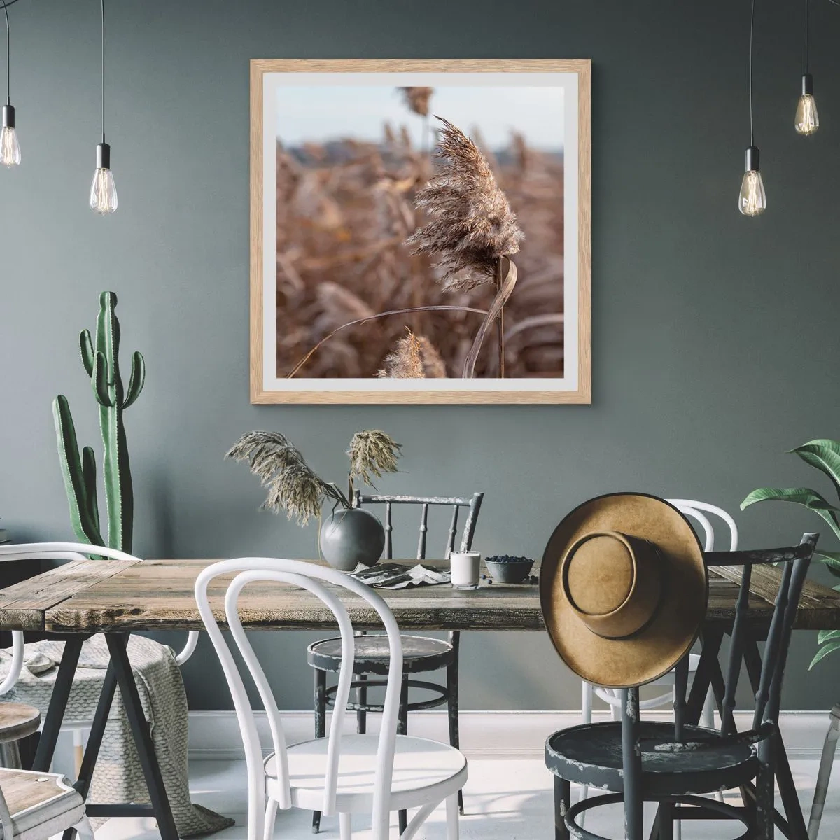 Affisch i ram av ljusek - Dags att flyga bort med vinden - 40x40 cm