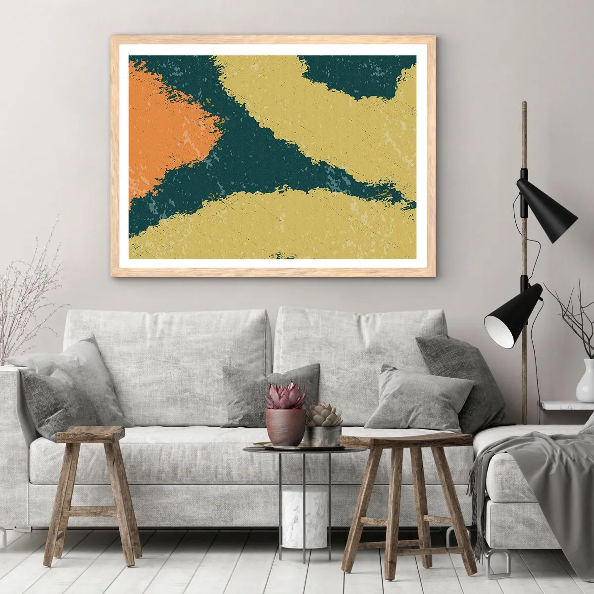 Affisch i ram av ljusek - Abstraktion - i slow motion - 50x40 cm