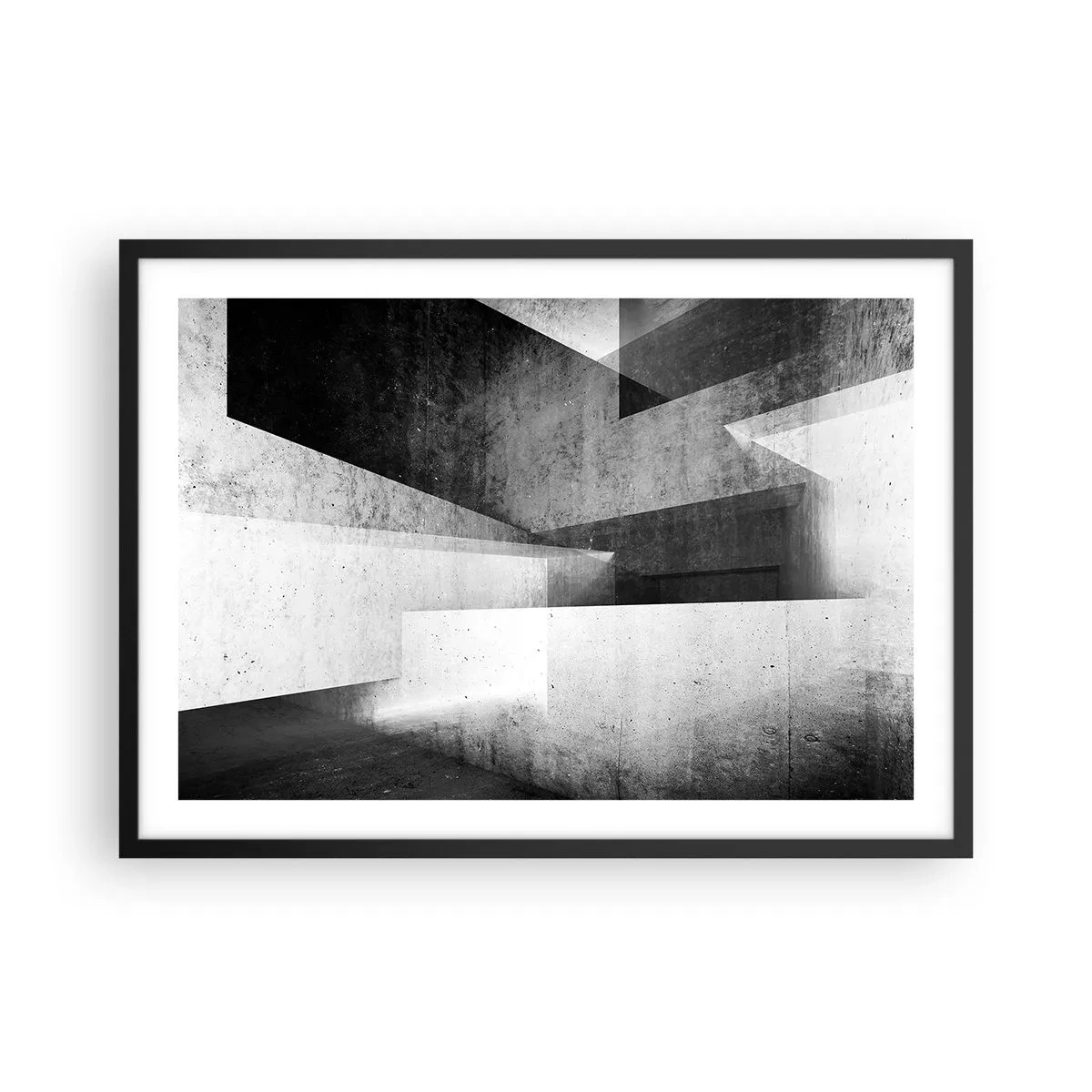 Affisch i svart ram - Rummets struktur - 70x50 cm