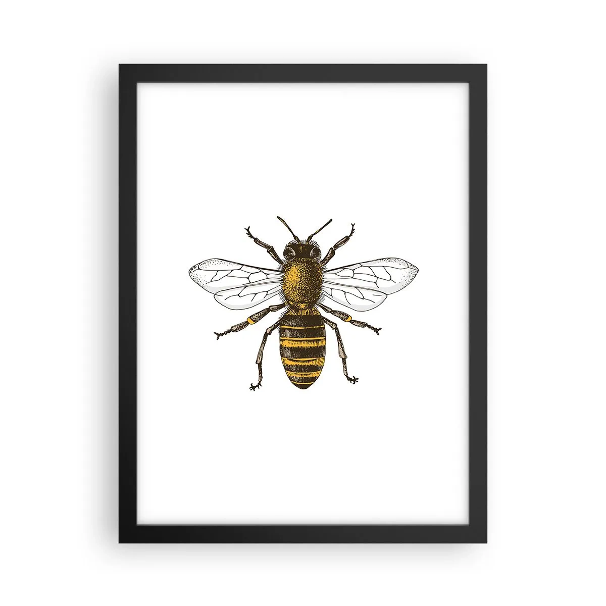 Affisch i svart ram - Vackert och bra - 30x40 cm