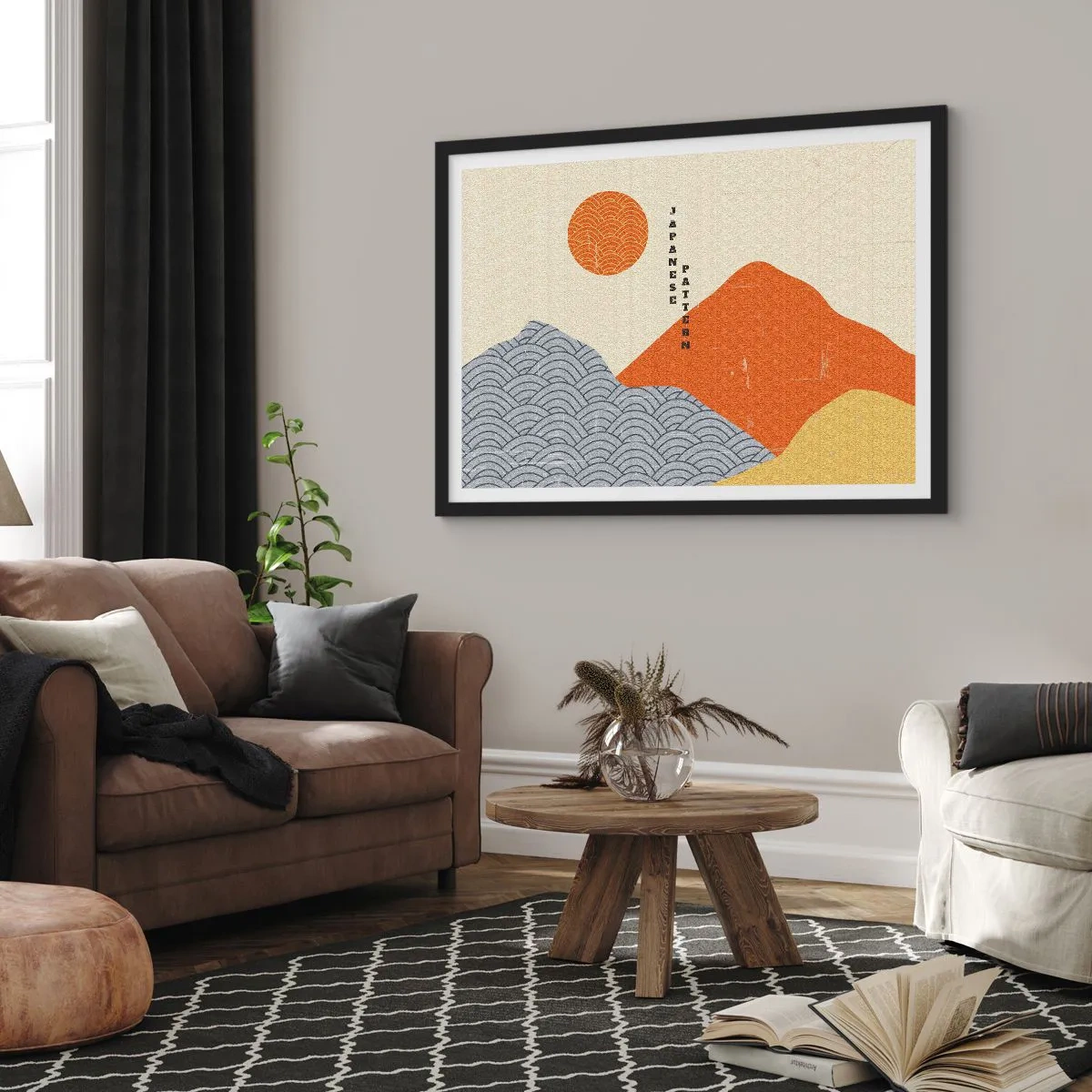 Affisch i svart ram - I den japanska andan - 91x61 cm