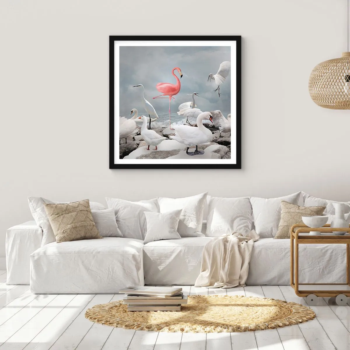 Affisch i svart ram - Hur har jag hamnat här? - 60x60 cm