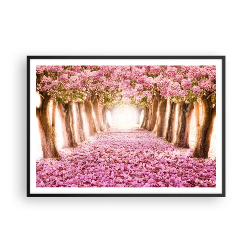 Affisch i svart ram - Vägen till paradiset - 100x70 cm