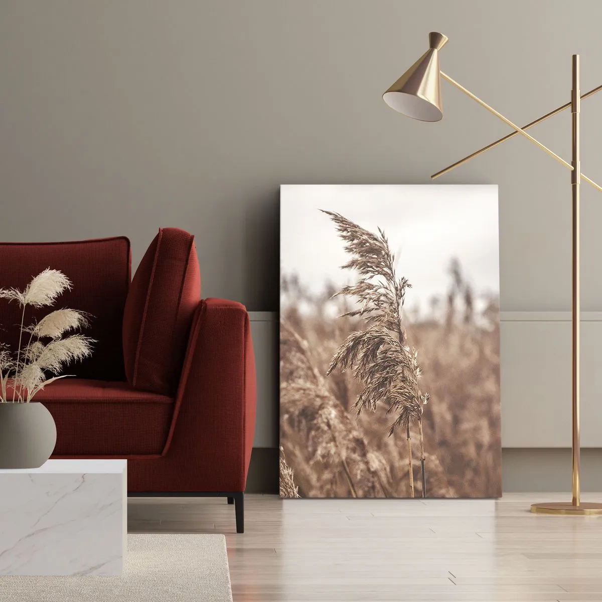 Canvastavla - Bild på duk - Hösten är framme på åkrarna - 50x70 cm