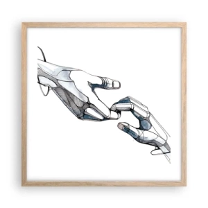 Affisch i ram av ljusek - God gest - 50x50 cm