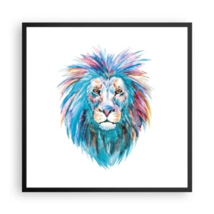 Affisch i svart ram - Elektrifierande aura - 60x60 cm