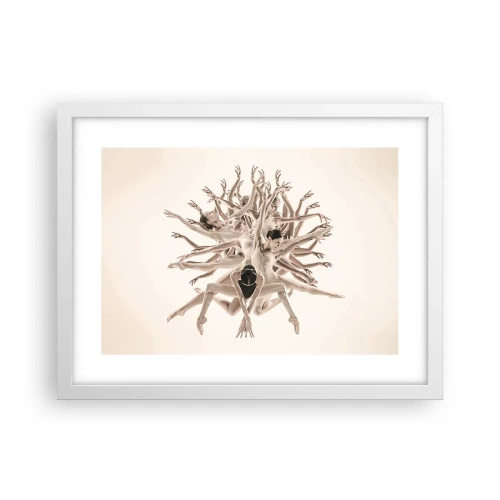 Affisch i vit ram - Blommar i dansen - 40x30 cm
