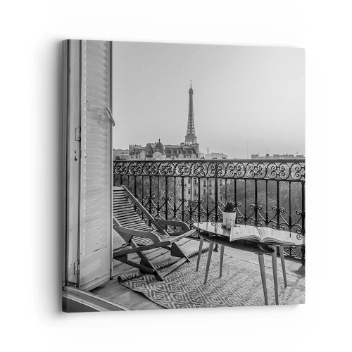 Canvastavla - Bild på duk - En eftermiddag i Paris - 30x30 cm