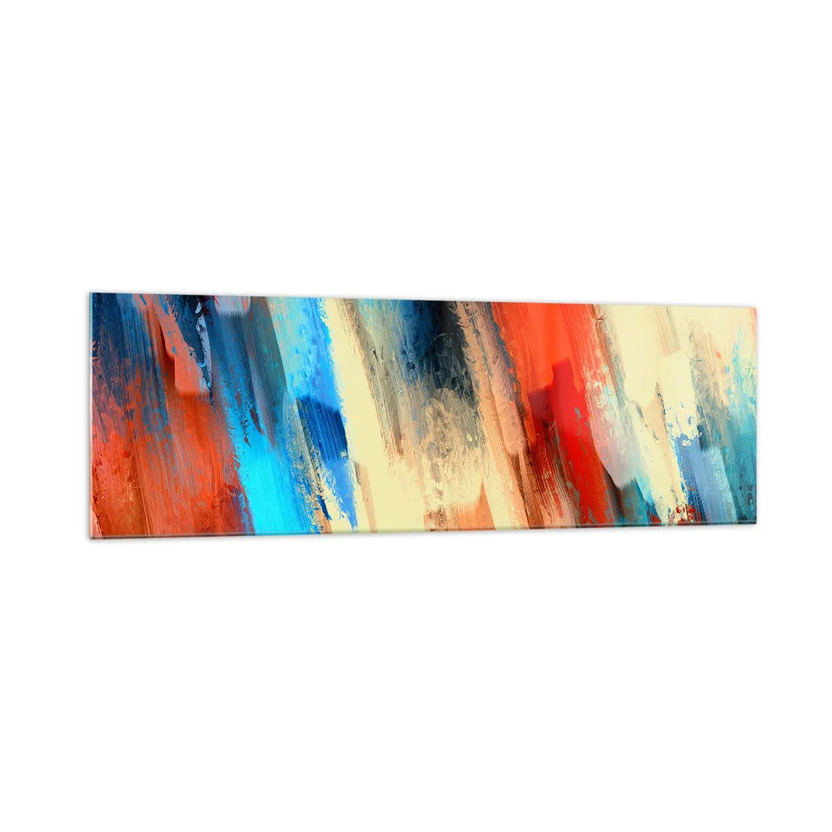 Glastavla - Bild på glas - Färgkaskad - 160x50 cm