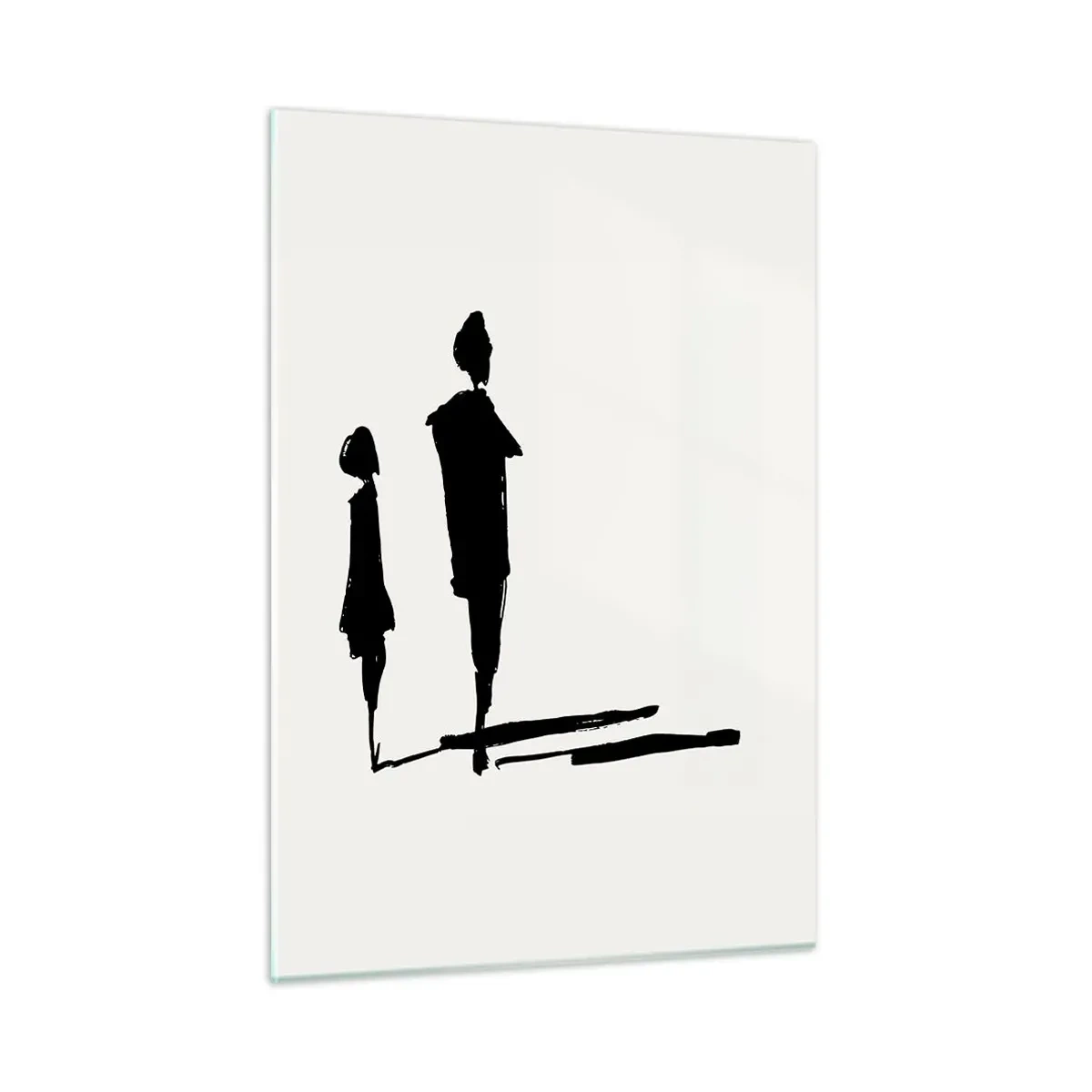 Glastavla - Bild på glas - Säkert tillsammans? - 50x70 cm