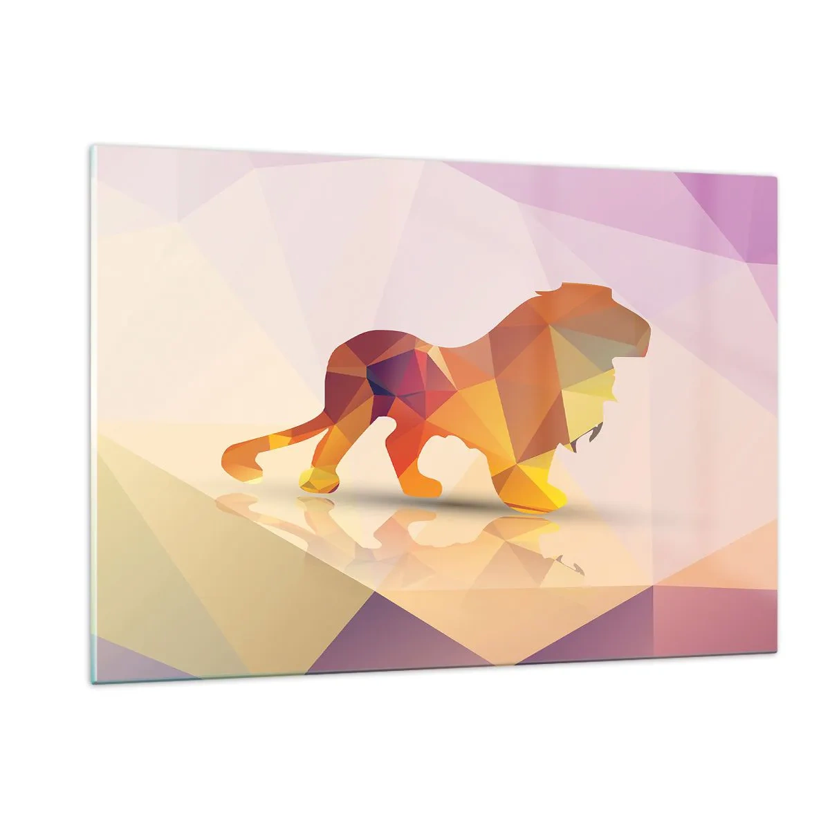 Glastavla - Bild på glas - Diamantkung - 120x80 cm