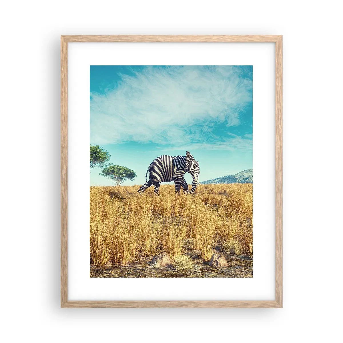 Affisch i ram av ljusek - Grått är ute - 40x50 cm