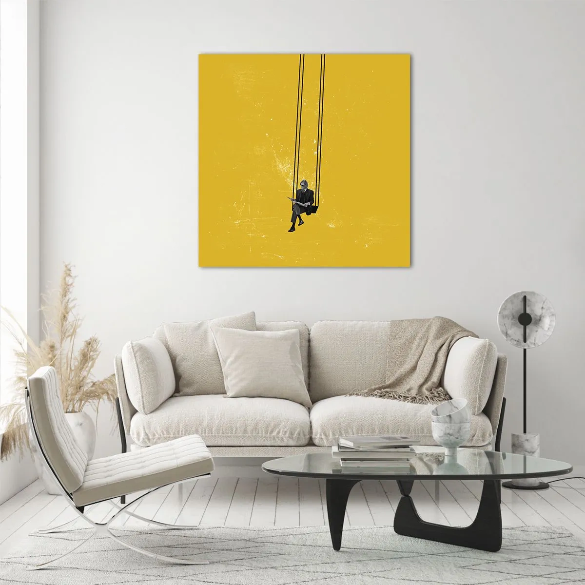 Glastavla - Bild på glas - En dag som alla andra - 40x40 cm