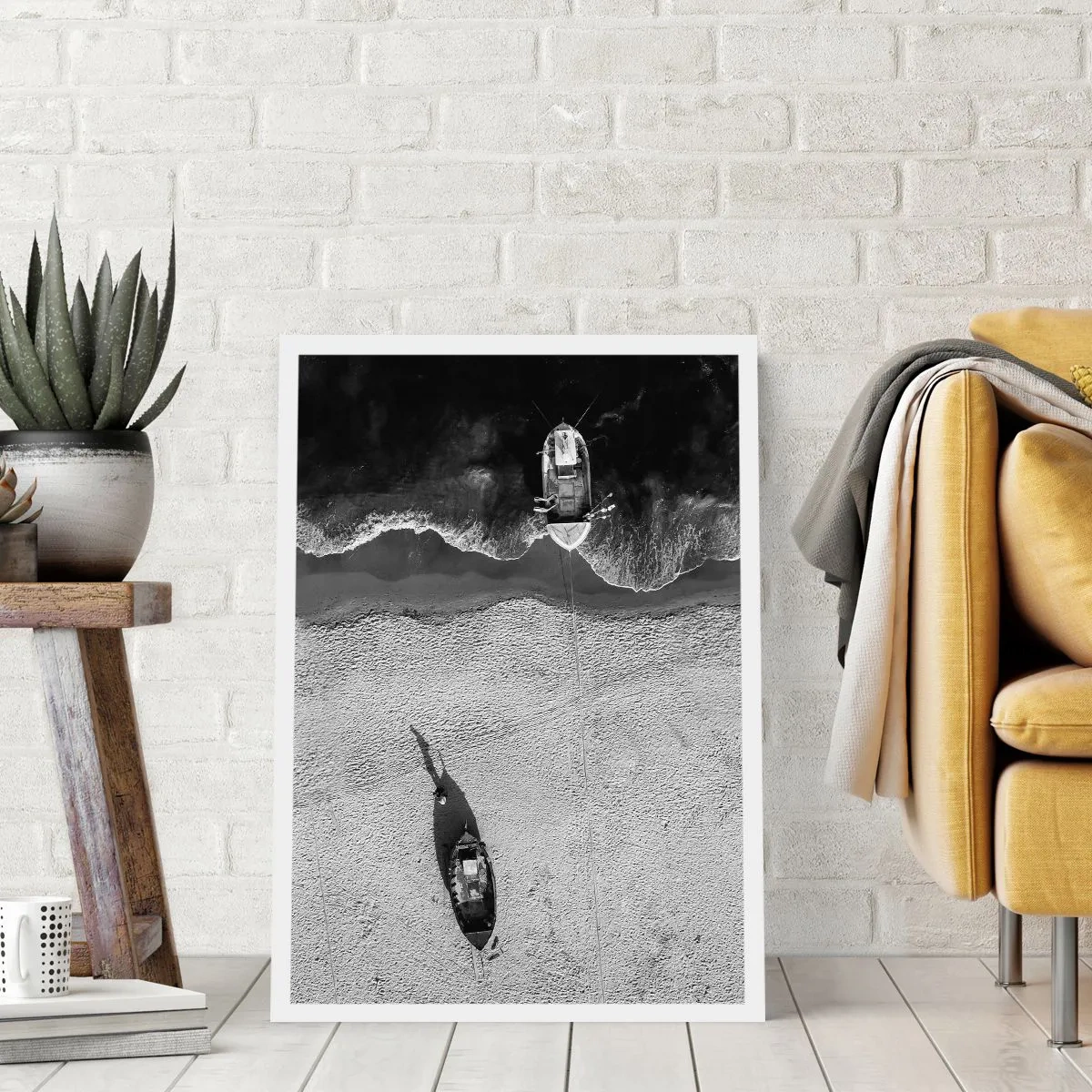 Affisch - Fortfarande på stranden... - 40x50 cm