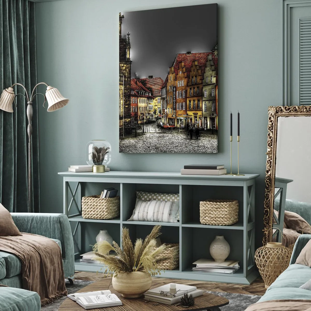 Canvastavla - Bild på duk - Det saknas bar förtrollad droska - 50x70 cm