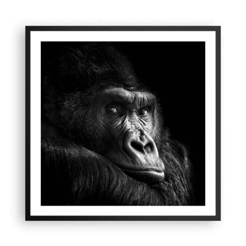 Affisch i svart ram - Varför glor du? - 60x60 cm