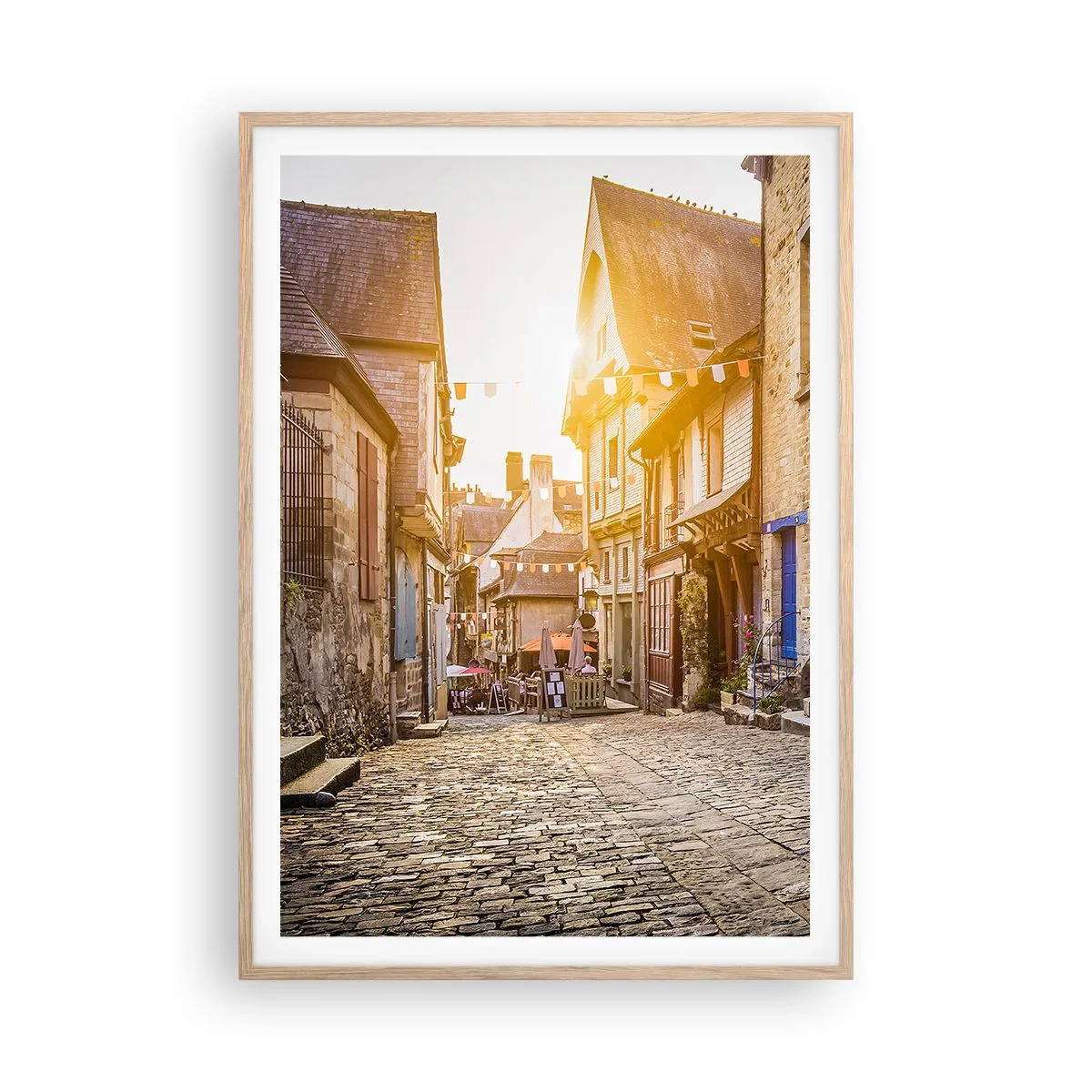 Affisch i ram av ljusek - Stadens vita ande - 70x100 cm