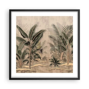 Affisch i svart ram - Bild i kolonial stil - 50x50 cm