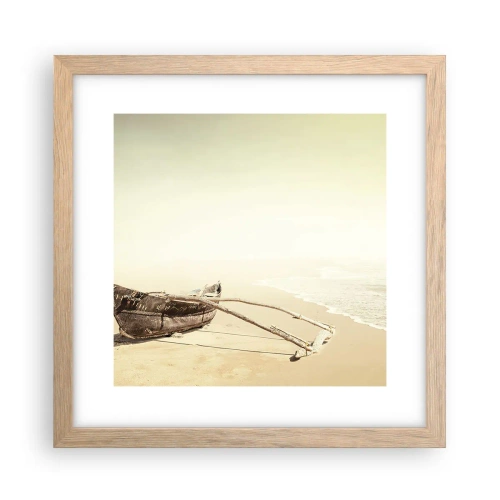 Affisch i ram av ljusek - Minne från sydliga hav - 30x30 cm