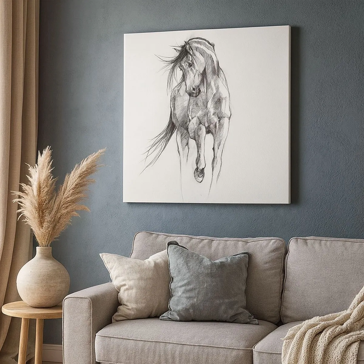 Canvastavla - Bild på duk - Elegant trav - 30x30 cm