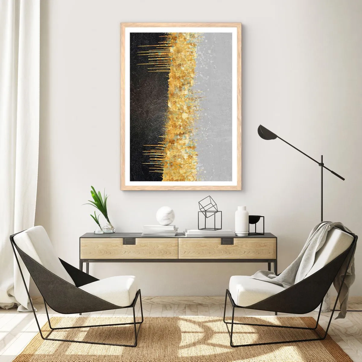 Affisch i ram av ljusek - Inåt och uppåt - 61x91 cm