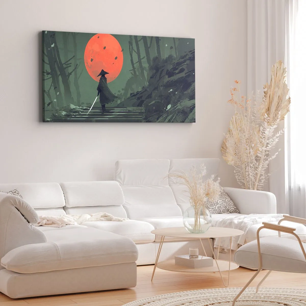 Canvastavla - Bild på duk - Röda månens kämpe - 100x40 cm