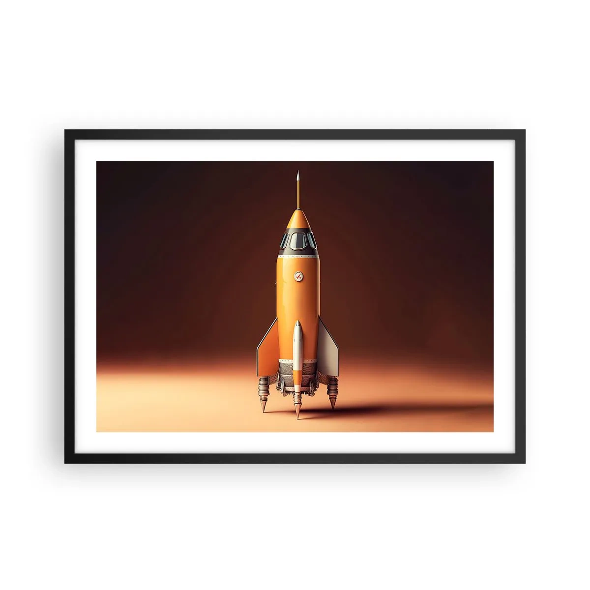 Affisch i svart ram - Det börjar med en dröm - 70x50 cm