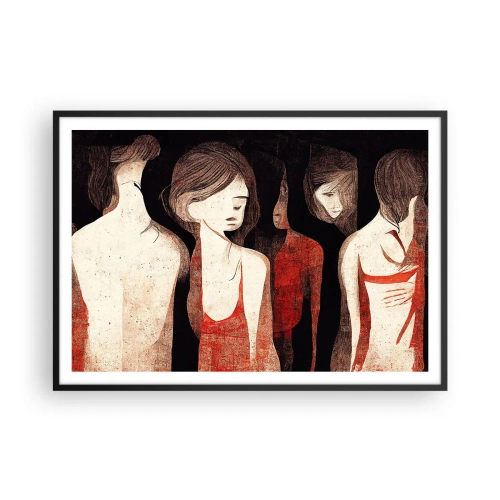 Affisch i svart ram - Madonnor av mörker - 100x70 cm