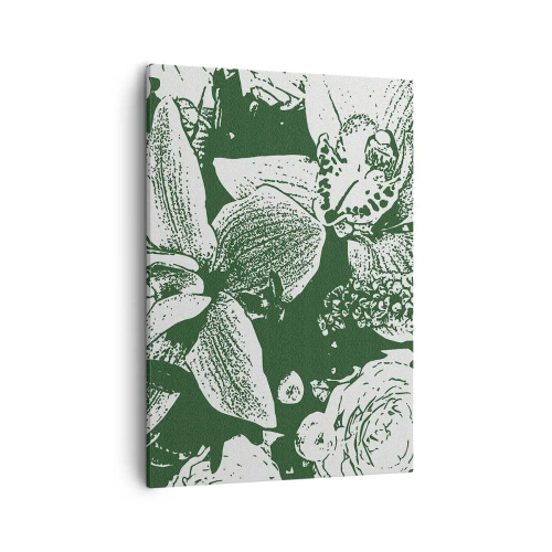 Canvastavla - Bild på duk - Bukett - en värld av grönska - 50x70 cm