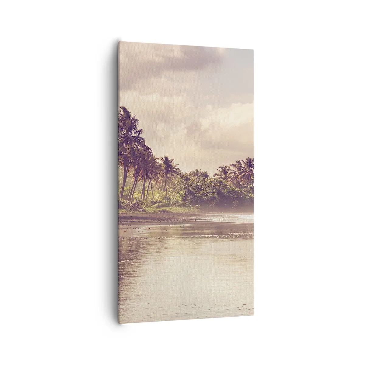 Canvastavla - Bild på duk - Vågornas smekning - 65x120 cm