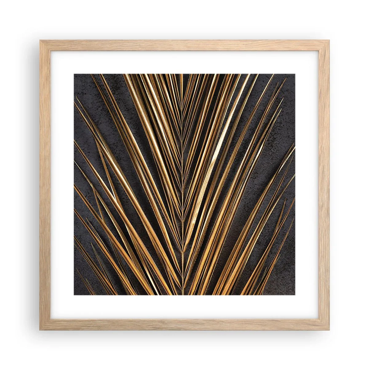 Affisch i ram av ljusek - Tropikens guld - 40x40 cm