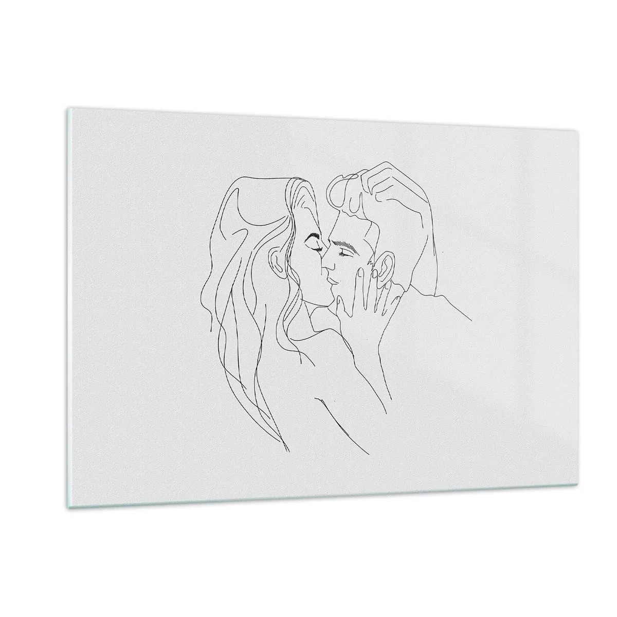 Glastavla - Bild på glas - Med samma streck - 120x80 cm