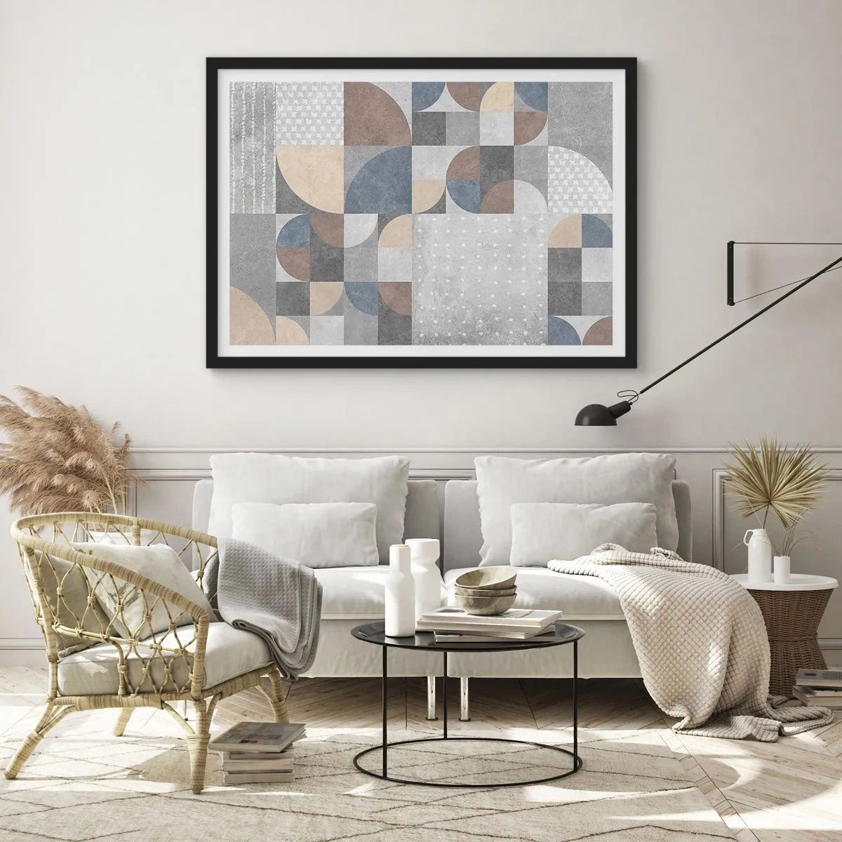 Affisch i svart ram - Keramisk fantasi - 70x50 cm
