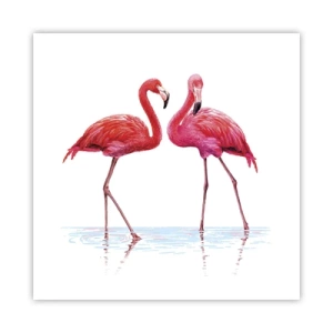 Affisch - Rosa rendez-vous - 50x50 cm