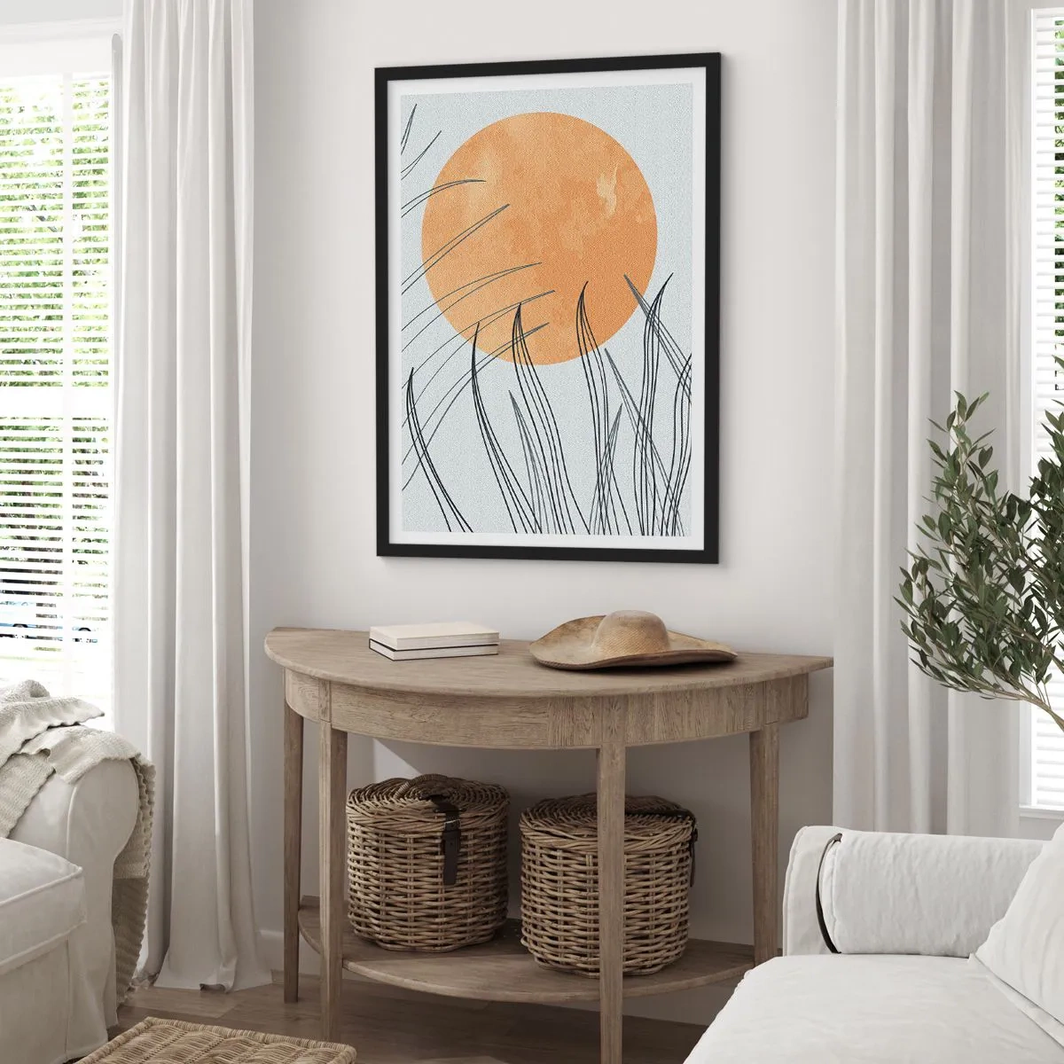 Affisch i svart ram - Alltid mot solen - 30x40 cm